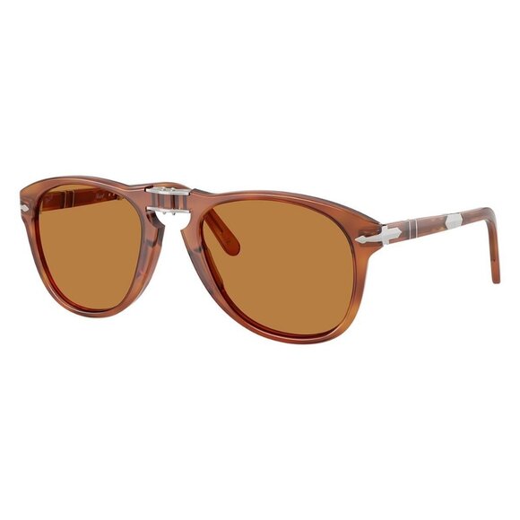 New PERSOL Steve Mcqueen Havana Aviator PO0714SM 96/73 Sunglasses Women - Picture 1 of 8